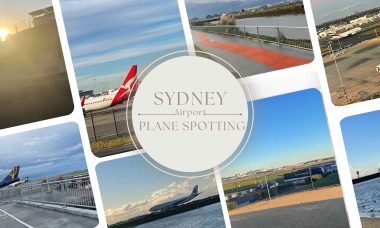 collage of plane spotting areas around Sydney