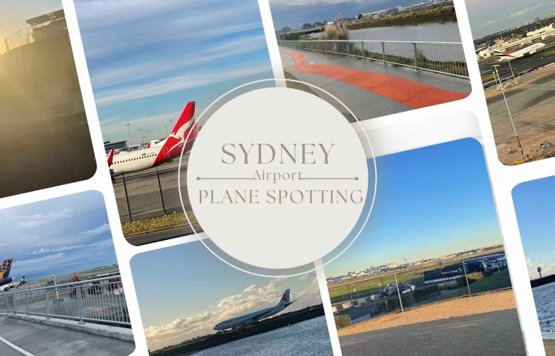 collage of plane spotting areas around Sydney