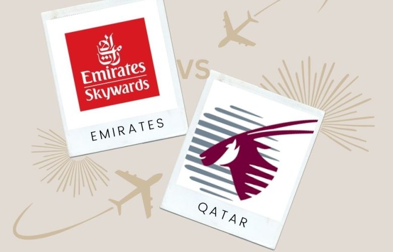 Logo of Emirates and Qatar.